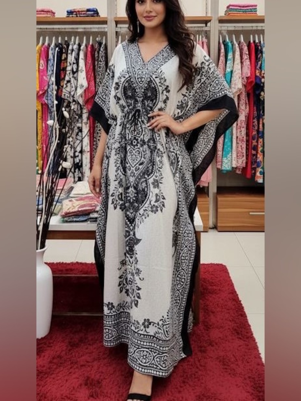 African summer kaftan maxi dress